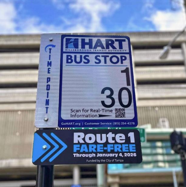  Fare-Free Bus Route 1 Free till 2026
